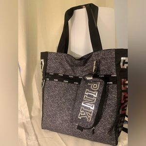 Pink Victoria Secret Large Tote Bag & Pouch 💗 NWT✨